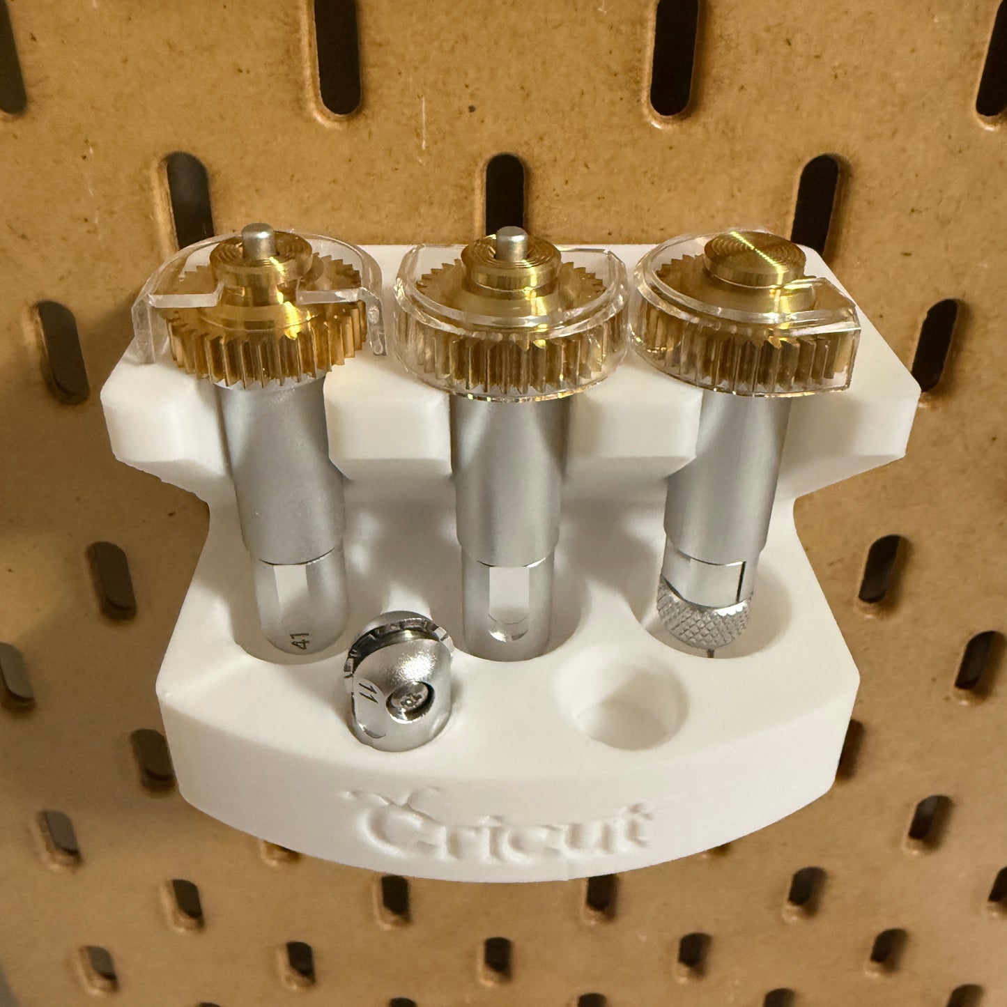 Cricut 3 Blade Organizer for Ikea Skadis - White