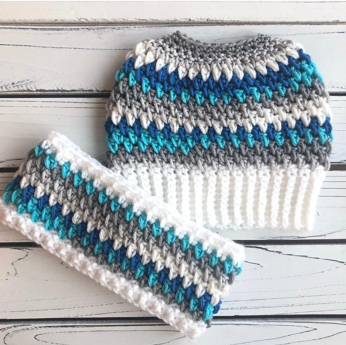 Barista Beanie & Coffee Run Headband Bundle - PDF Crochet Pattern - DIGITAL DOWNLOAD