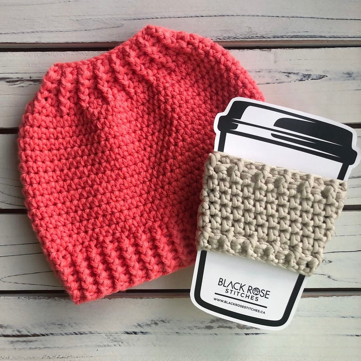 Basic Bun Beanie with Bonus Cozy - PDF Crochet Pattern - DIGITAL DOWNLOAD