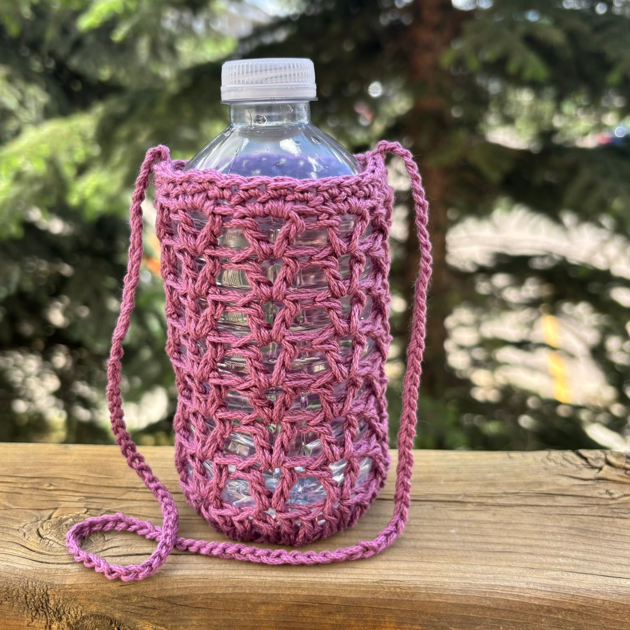 Violet Water Bottle Bag - PDF Crochet Pattern - DIGITAL DOWNLOAD