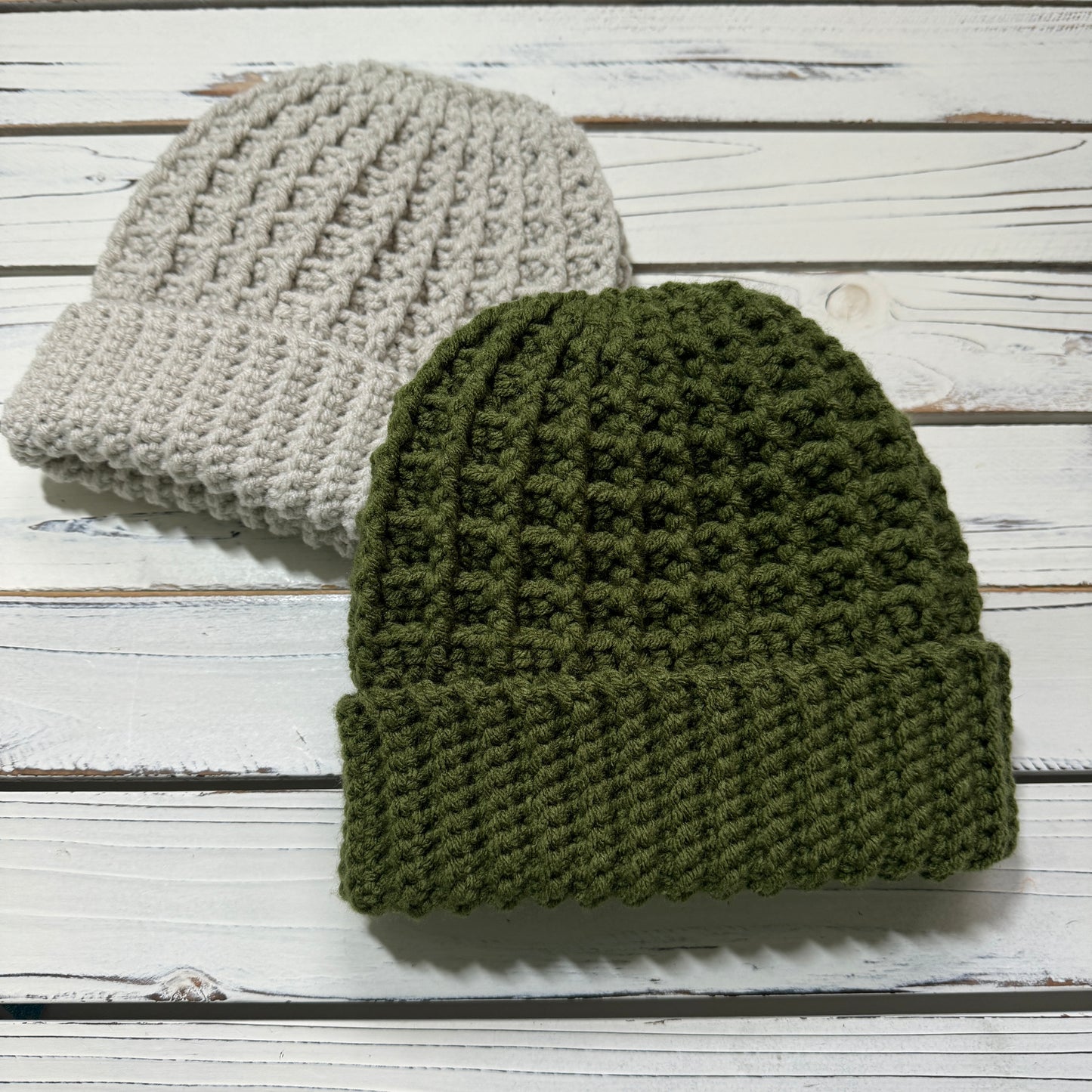 Waffle Beanie - PDF Crochet Pattern - DIGITAL DOWNLOAD