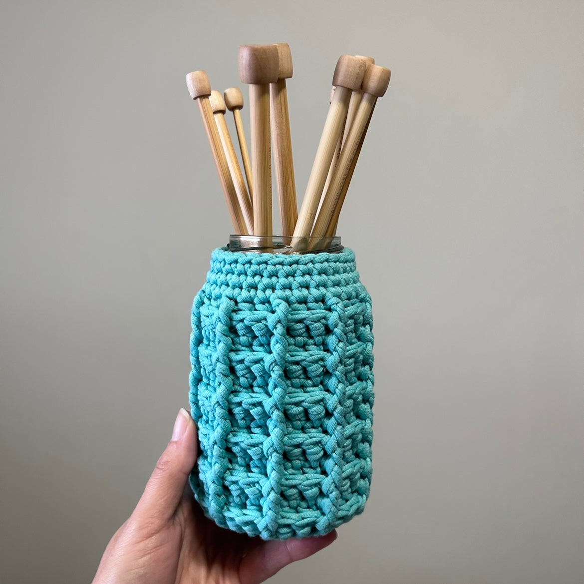 Waffle Jar Cozy - PDF Crochet Pattern - DIGITAL DOWNLOAD