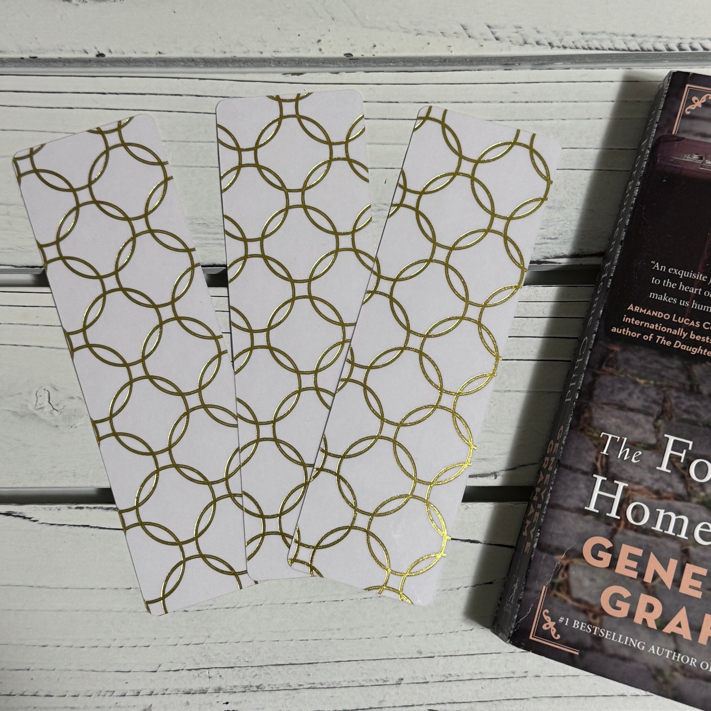 Gold Circles - Laminated Bookmark