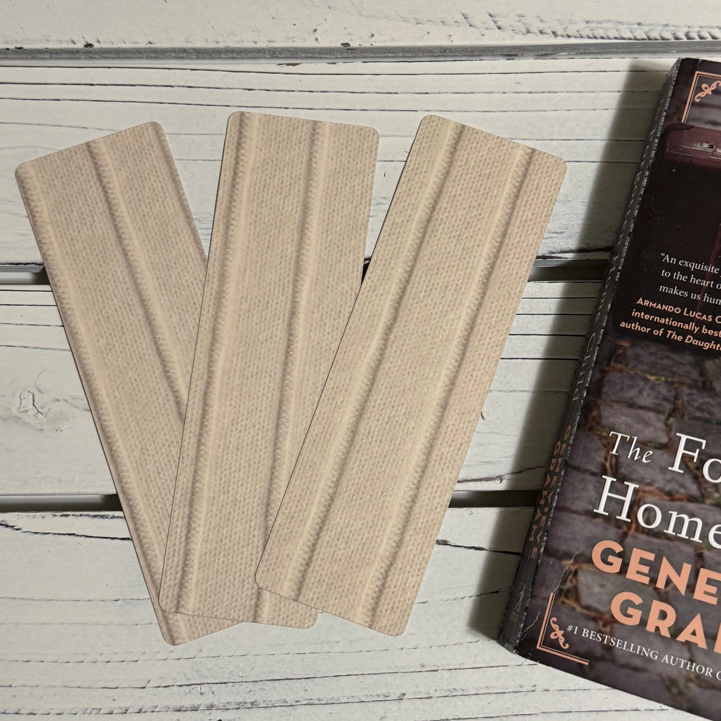 Ivory Knit - Laminated Bookmark
