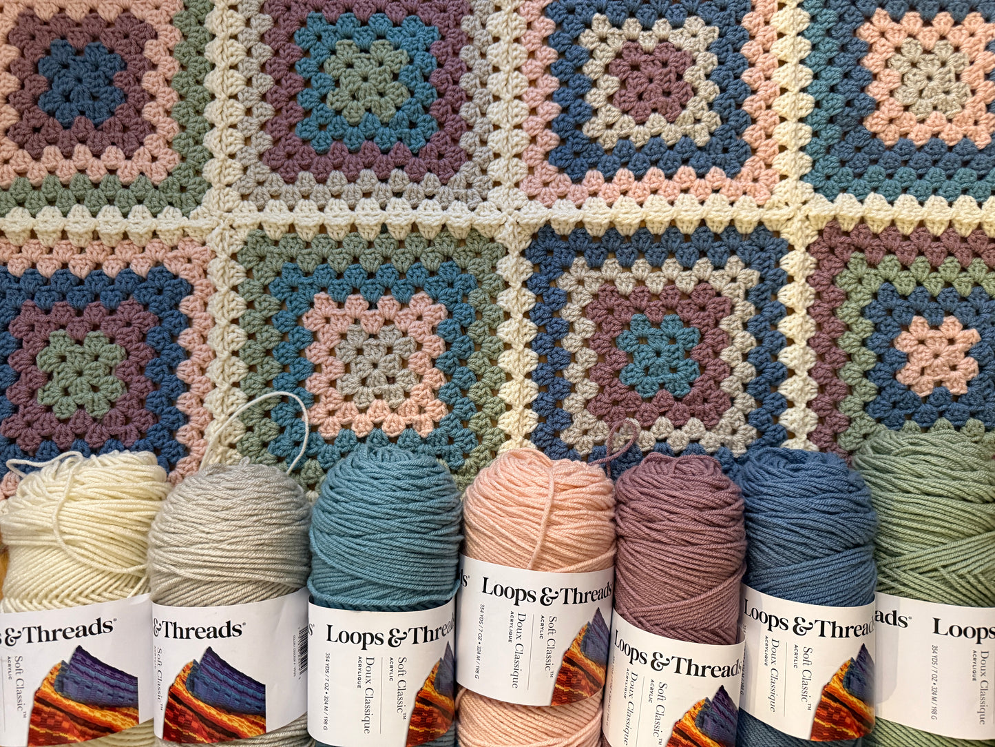 Granny Square Blanket - Spring Vibes