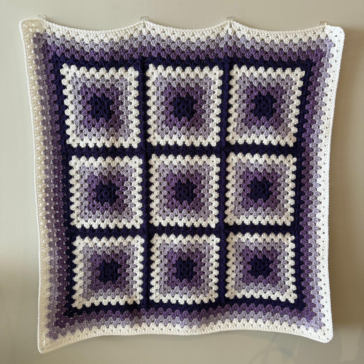Granny Square Baby Blanket - Purple - MADE TO ORDER