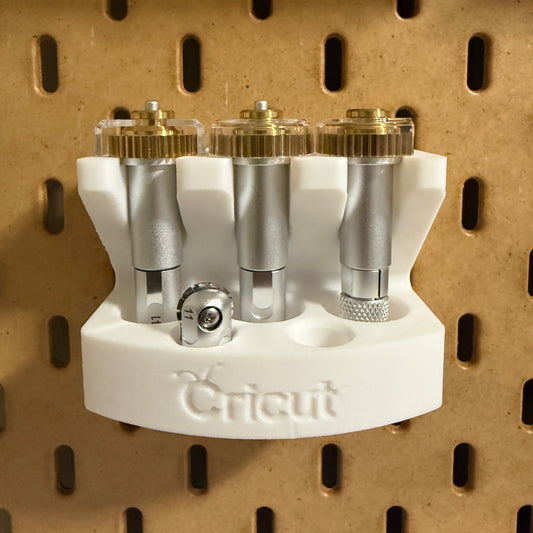 Cricut 3 Blade Organizer for Ikea Skadis - White