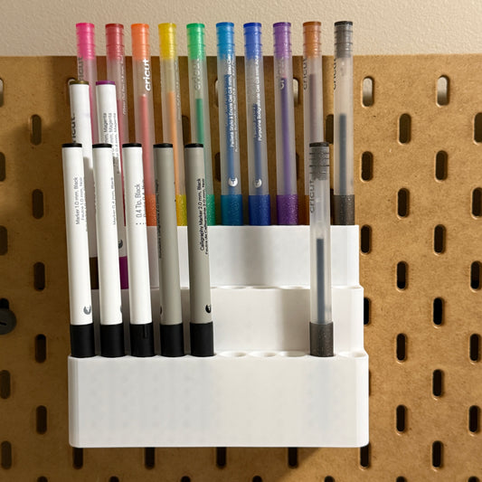 Cricut 30 Pen/Marker Organizer for IKEA Skadis - White