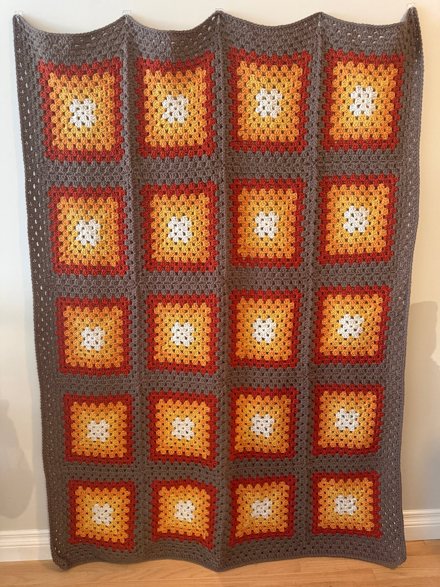 Granny Square Blanket - Campfire