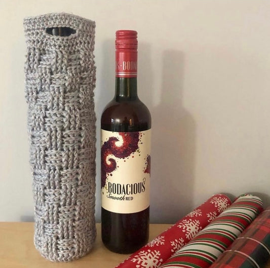 Basketweave Wine Bag - PDF Crochet Pattern - DIGITAL DOWNLOAD