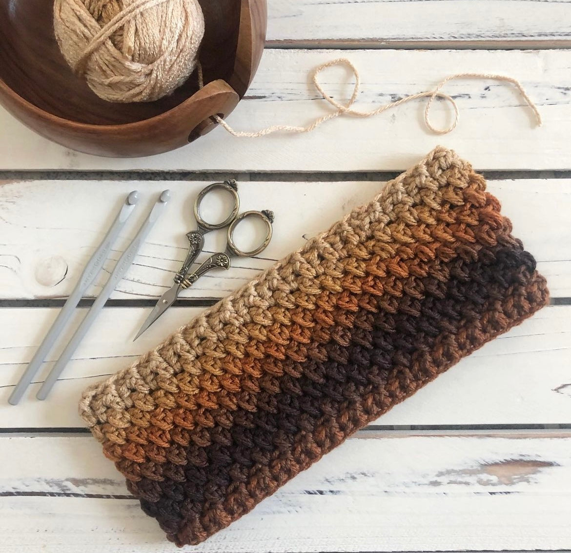 Coffee Run Headband - PDF Crochet Pattern - DIGITAL DOWNLOAD