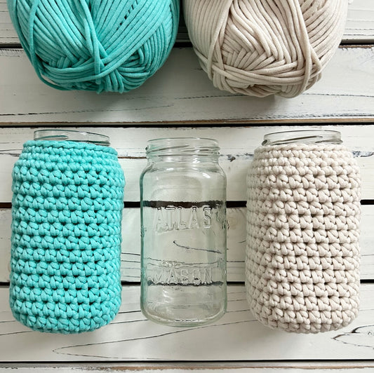 Super Basic Jar Cozy - PDF Crochet Pattern - DIGITAL DOWNLOAD