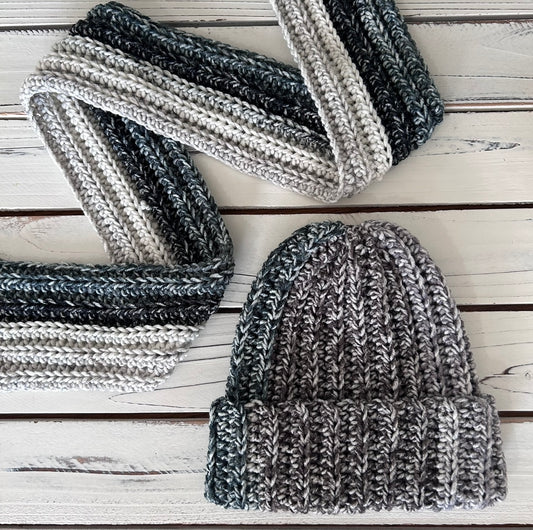 Oreo Toque & Scarf - PDF Crochet Pattern - DIGITAL DOWNLOAD