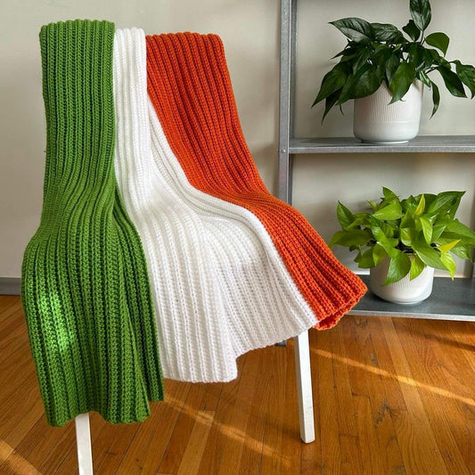 Tricolour Blanket - PDF Crochet Pattern - DIGITAL DOWNLOAD