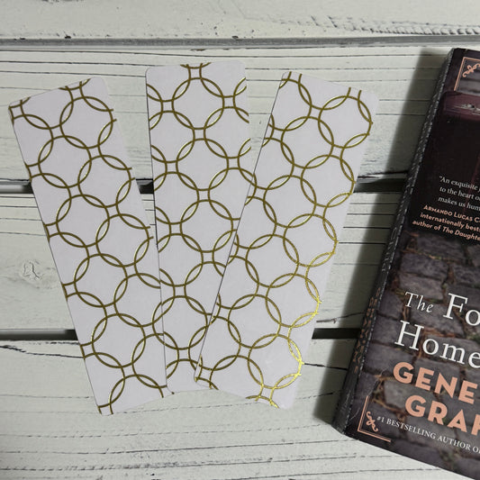 Gold Circles - Laminated Bookmark