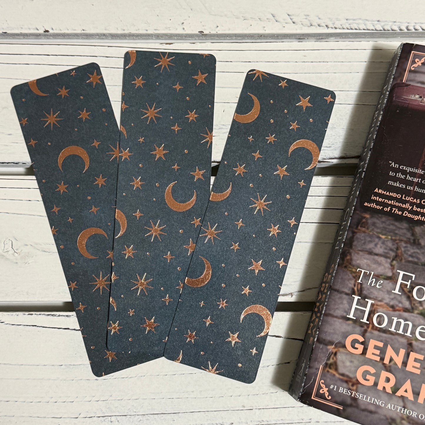 Rose Gold Night - Laminated Bookmark