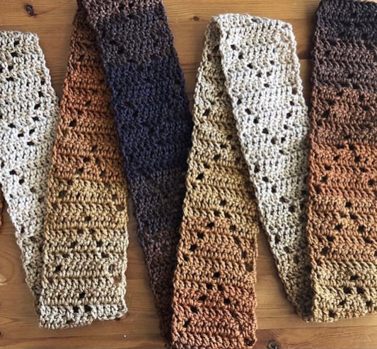 Arrow Stripe Skinny Scarf - PDF Crochet Pattern - DIGITAL DOWNLOAD