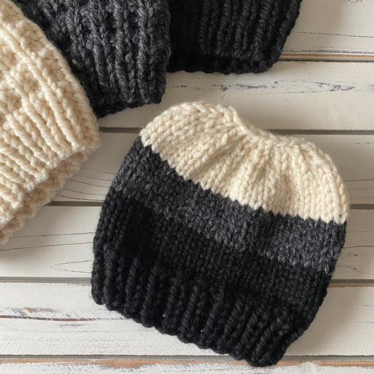 Stash Buster Beanie - PDF Knit Pattern - DIGITAL DOWNLOAD